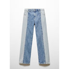 Vaquero Corte Recto Bicolor - Medium Blue