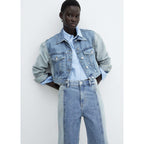 Vaquero Corte Recto Bicolor - Medium Blue
