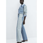 Vaquero Corte Recto Bicolor - Medium Blue
