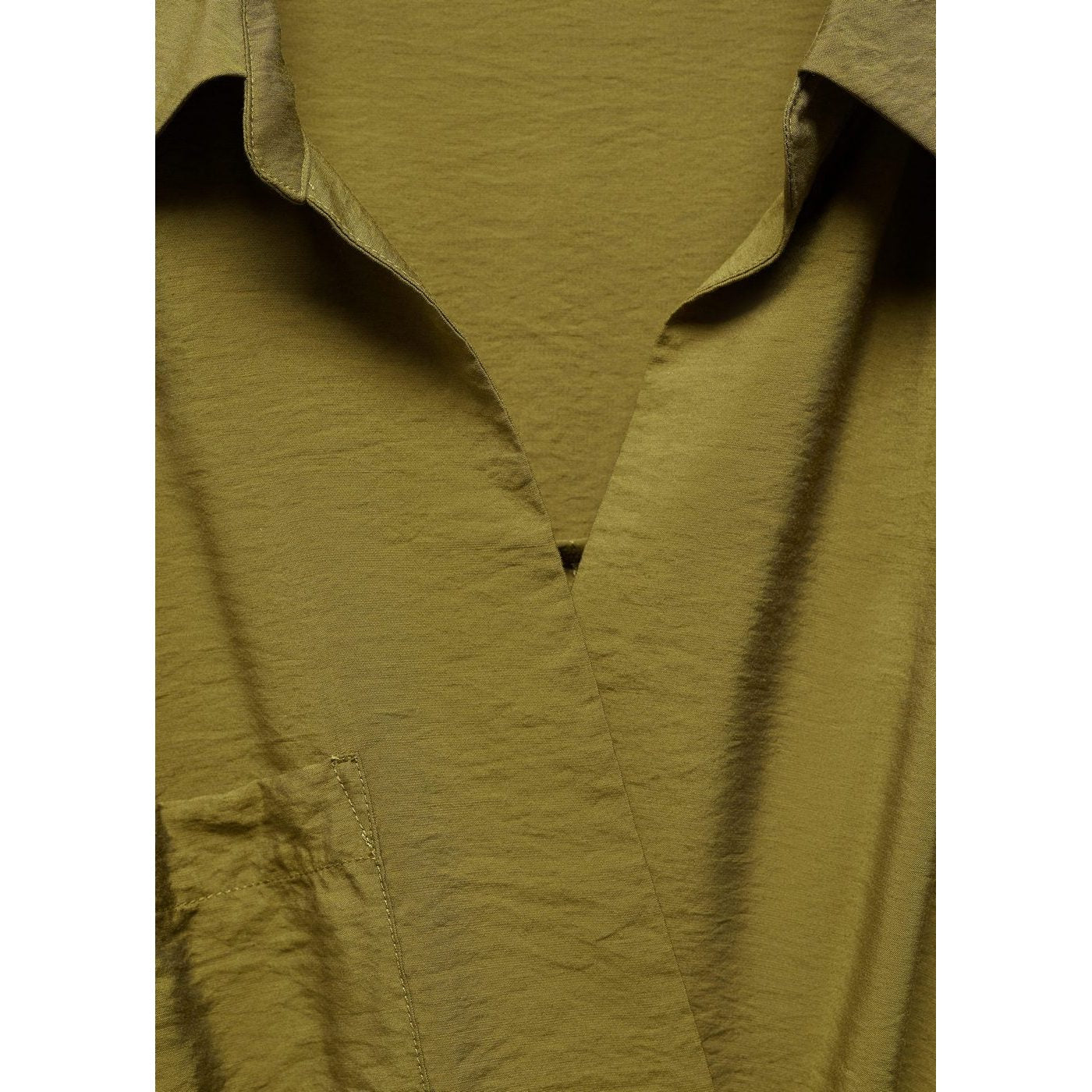Vestido Cruzado Con Lazo - Caqui