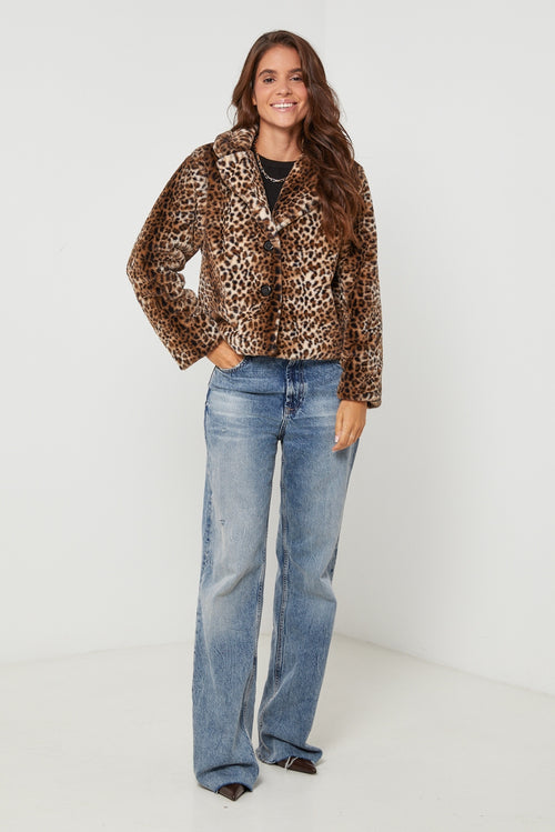 Faux Fur 67180 - Camel Leopard