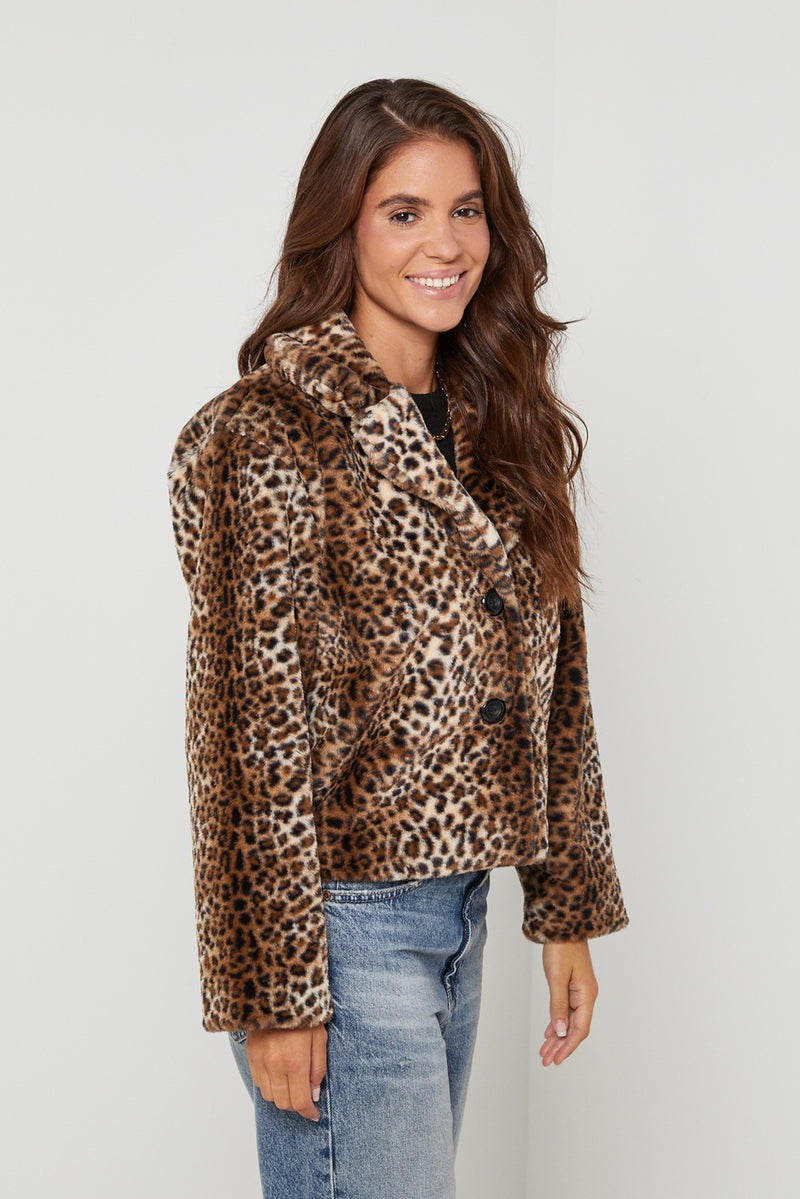 Faux Fur 67180 - Camel Leopard