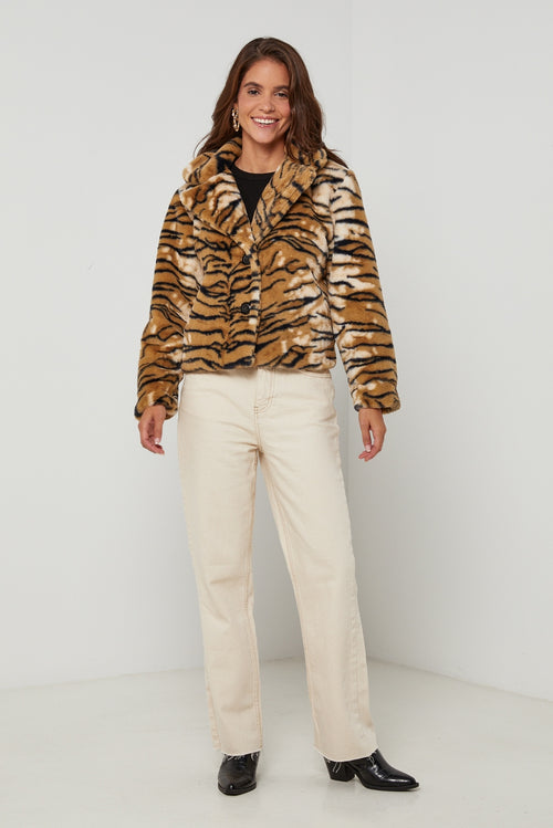 Faux Fur 67180 - Camel Tiger