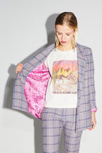 Le Blazer Jimmy Tartan Rose