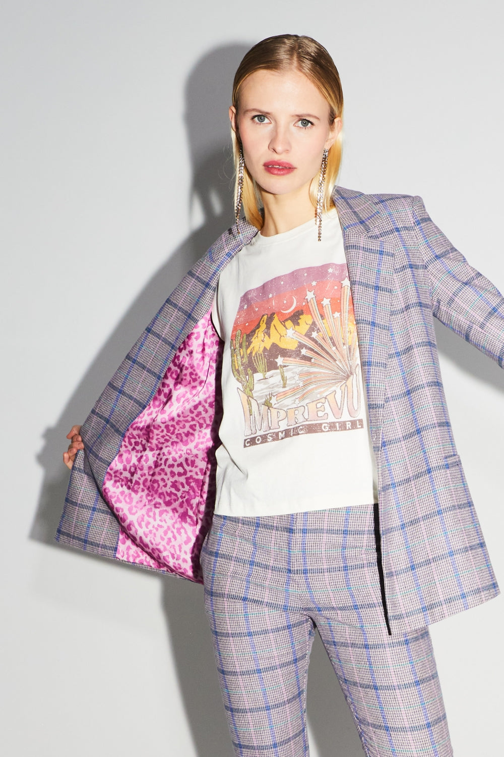 Le Blazer Jimmy Tartan Rose