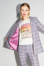 Le Blazer Jimmy Tartan Rose