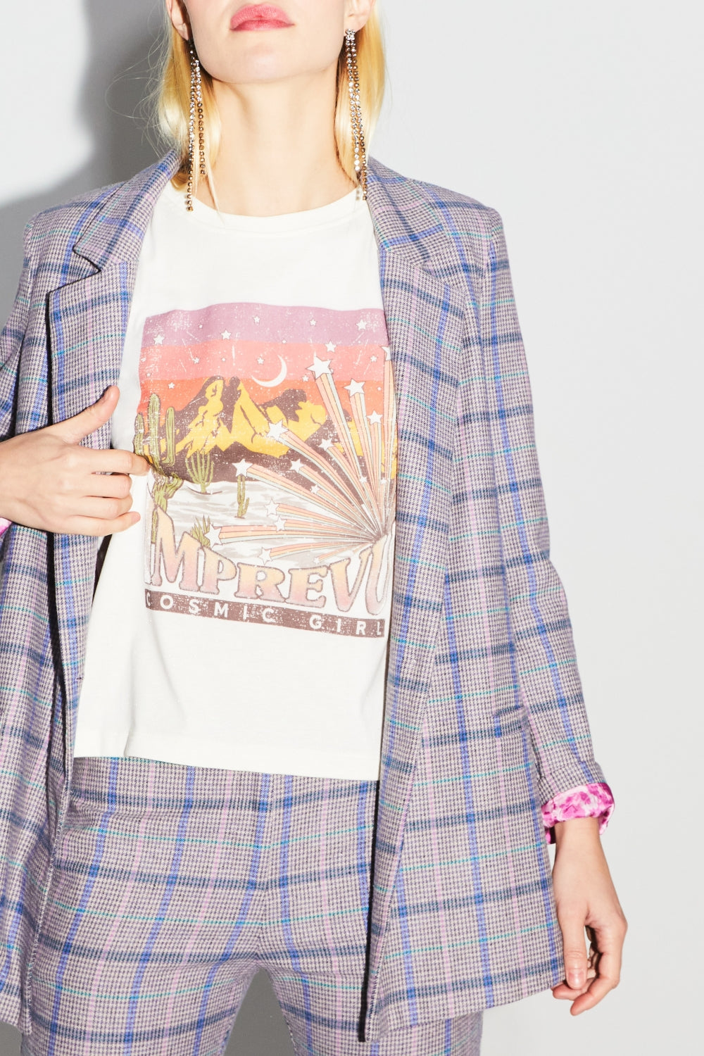 Le Blazer Jimmy Tartan Rose