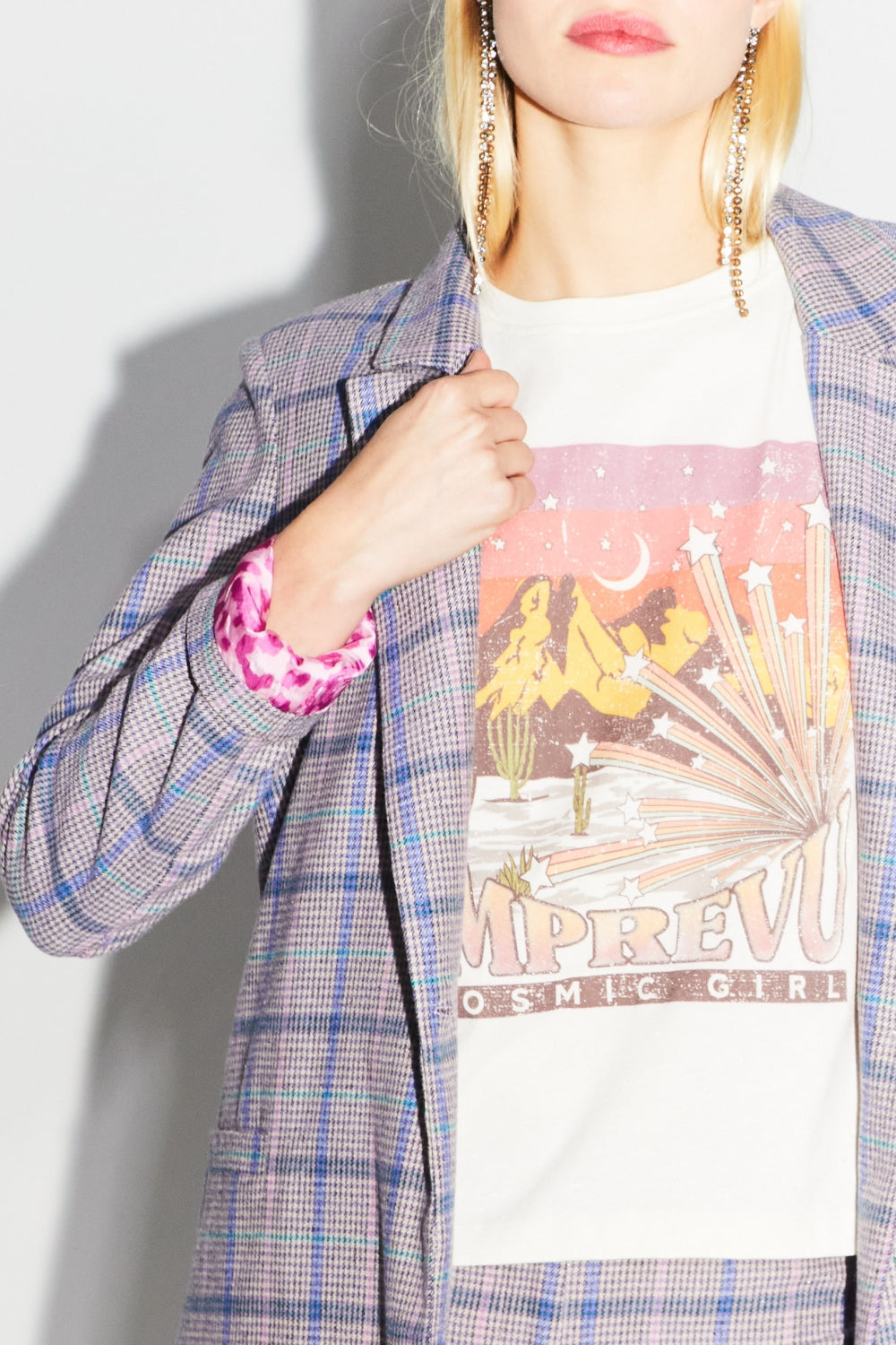 Le Blazer Jimmy Tartan Rose