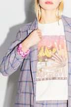 Le Blazer Jimmy Tartan Rose