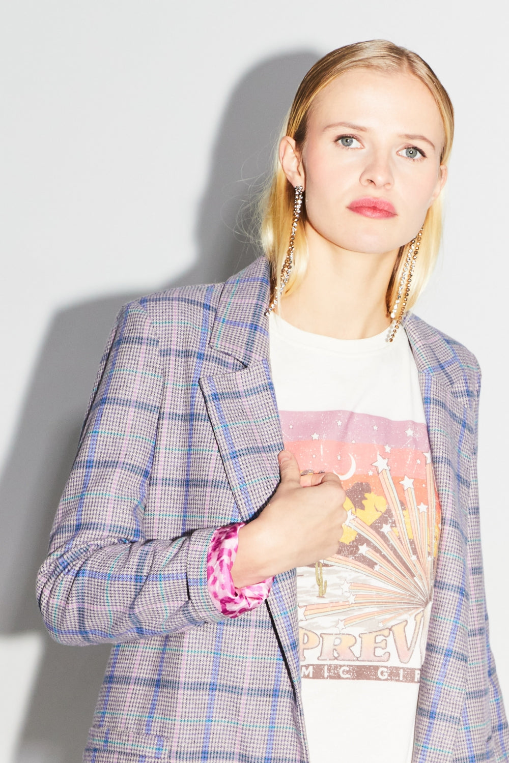 Le Blazer Jimmy Tartan Rose