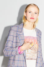 Le Blazer Jimmy Tartan Rose