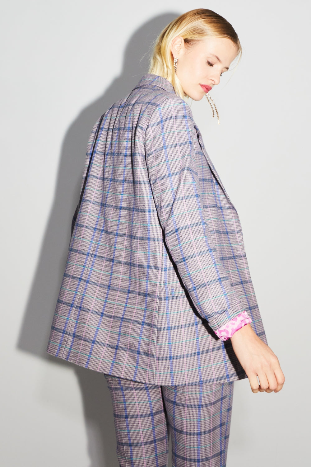 Le Blazer Jimmy Tartan Rose