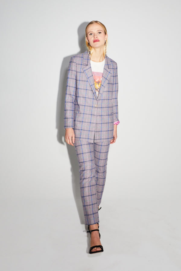 Pantalón Silvana Tartán Rosa