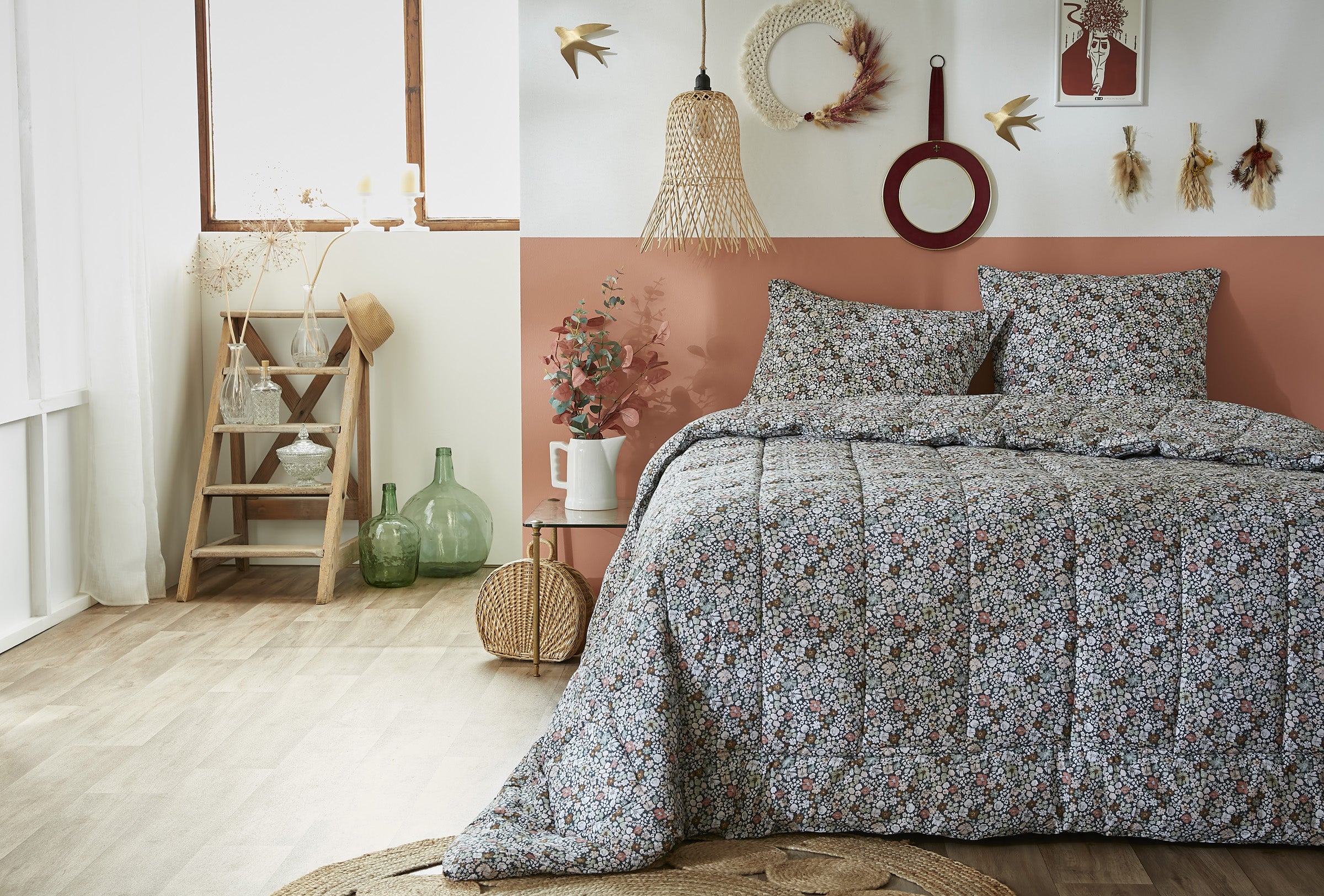 Printed Duvet + Pillowcase(s) - Printed Cotton - Malia