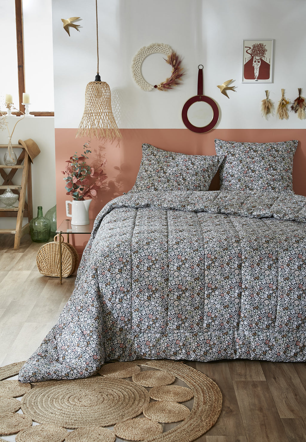 Printed Duvet + Pillowcase(s) - Printed Cotton - Malia