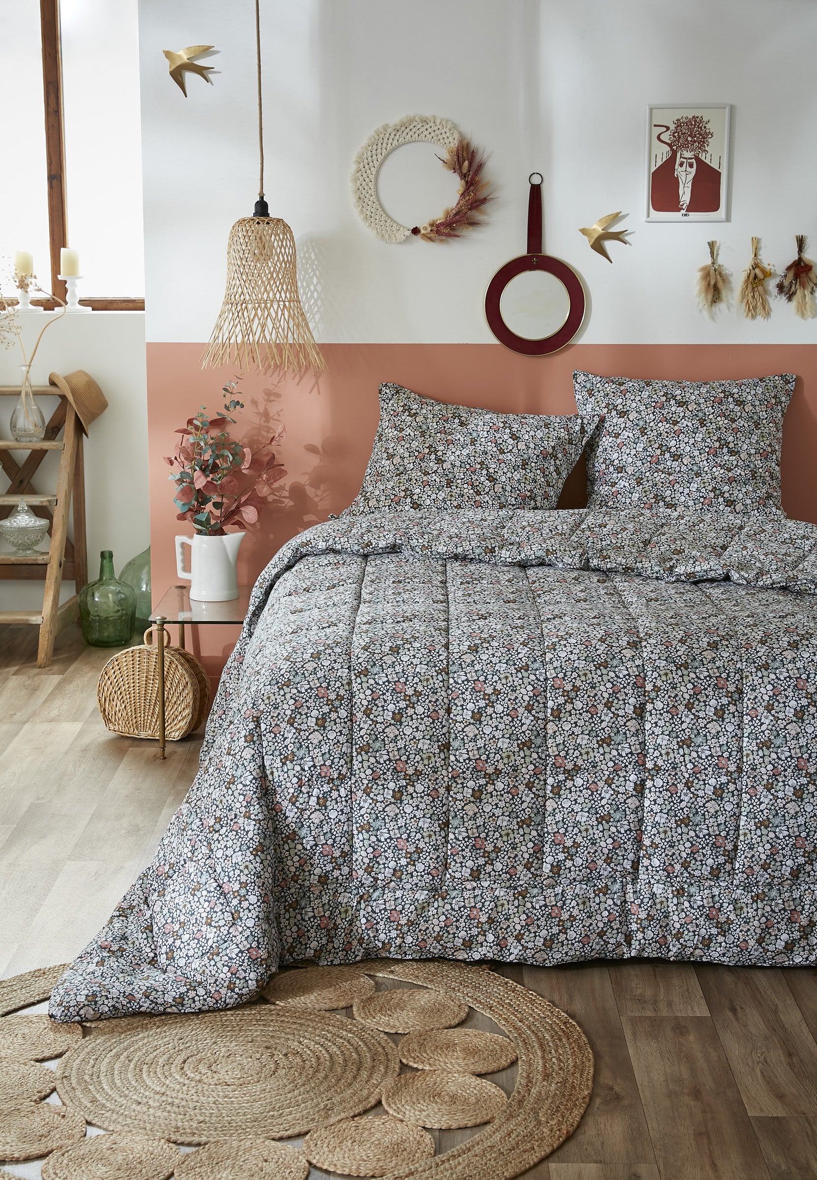 Printed Duvet + Pillowcase(s) - Printed Cotton - Malia