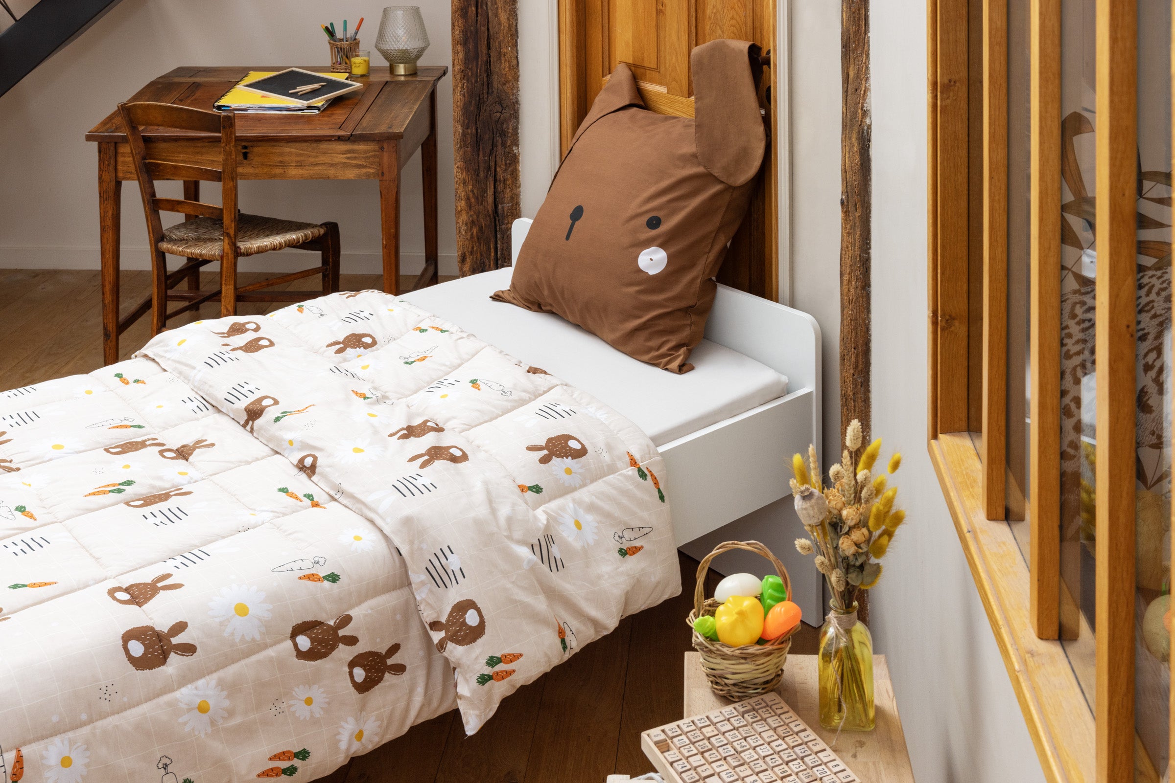 Edredón Estampado + Funda(s) De Almohada - Algodón Estampado - Pompón
