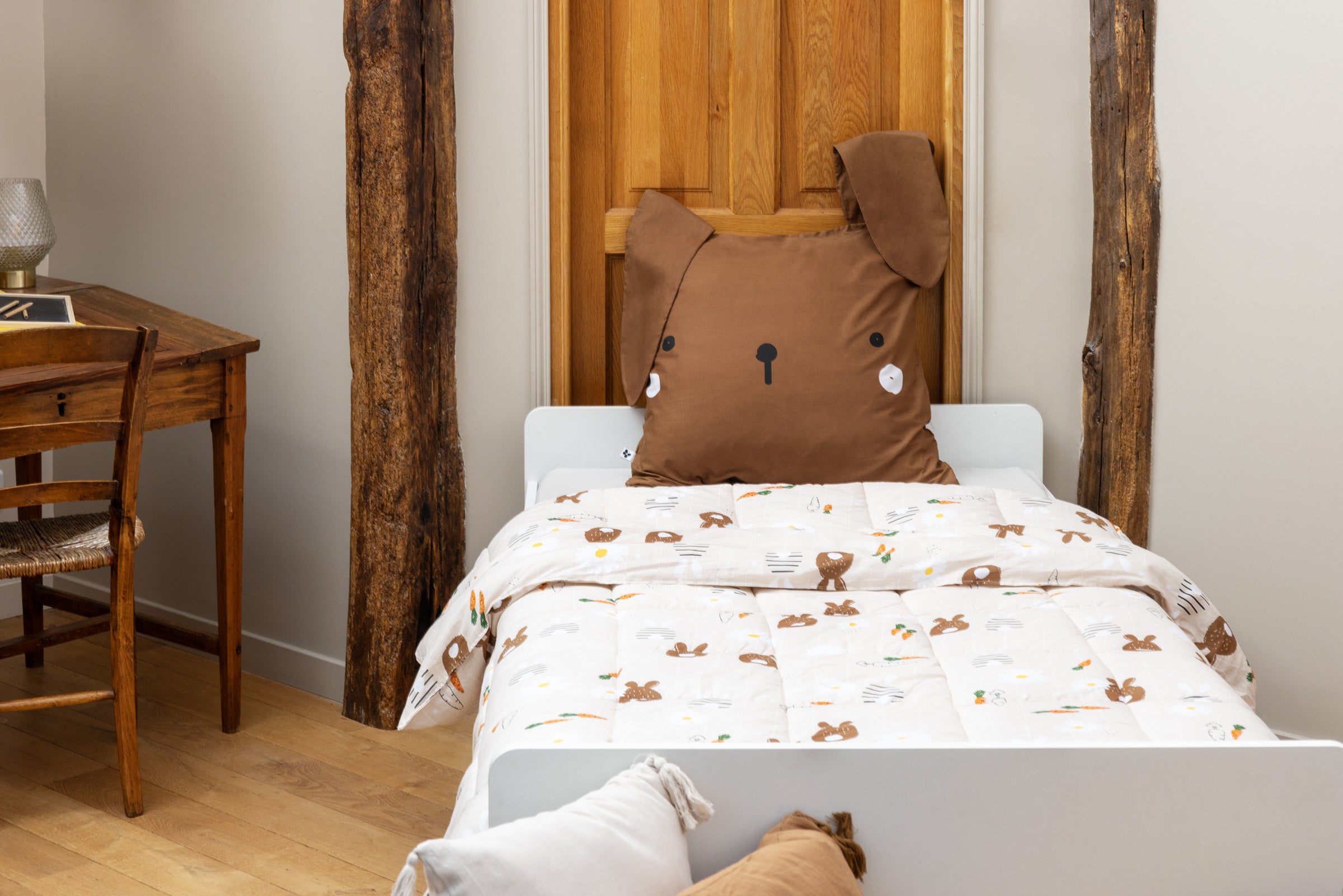 Edredón Estampado + Funda(s) De Almohada - Algodón Estampado - Pompón