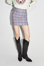 La Mini Jupe Aria Tartan Rose