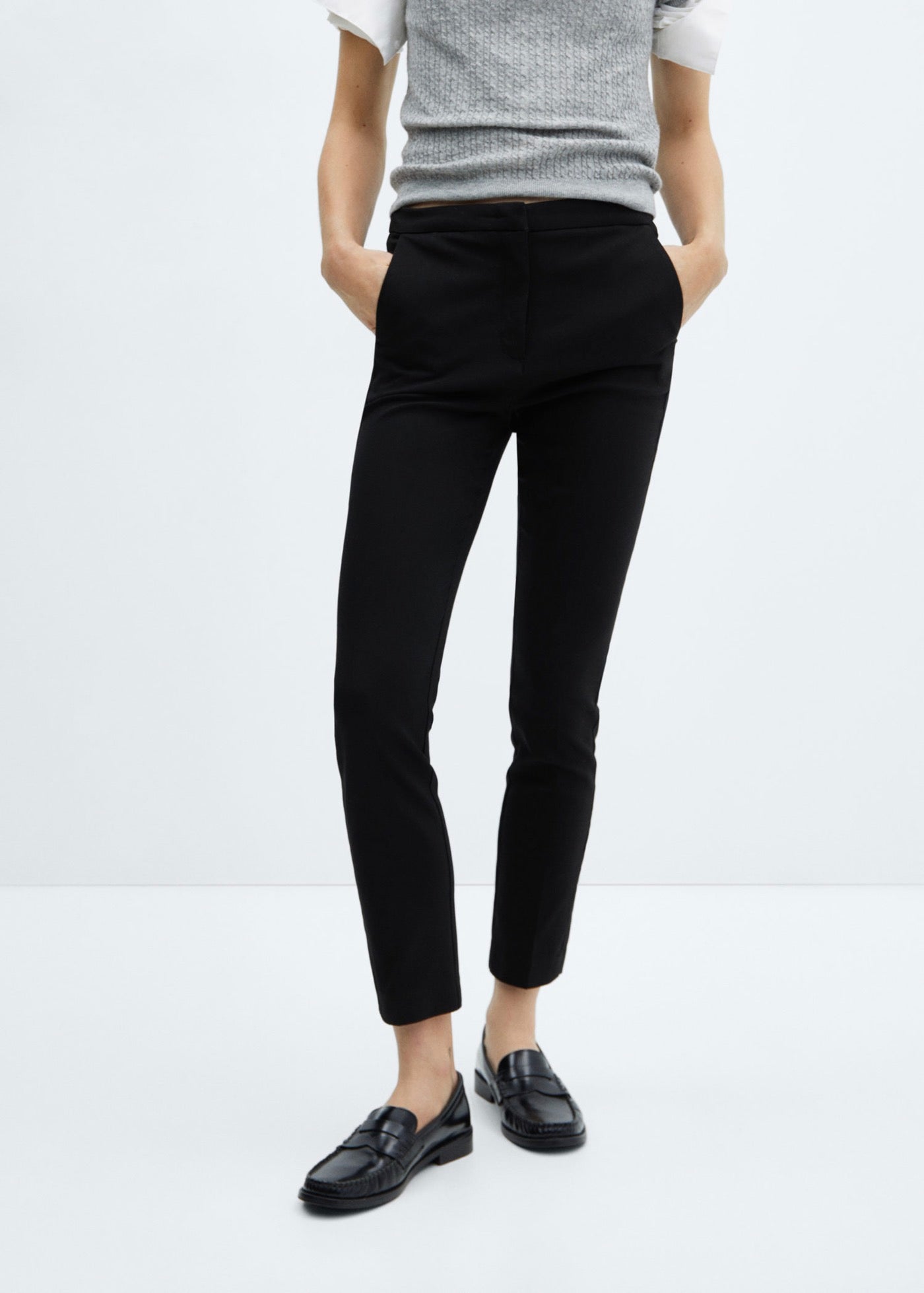 Skinny Crop Pants - Black