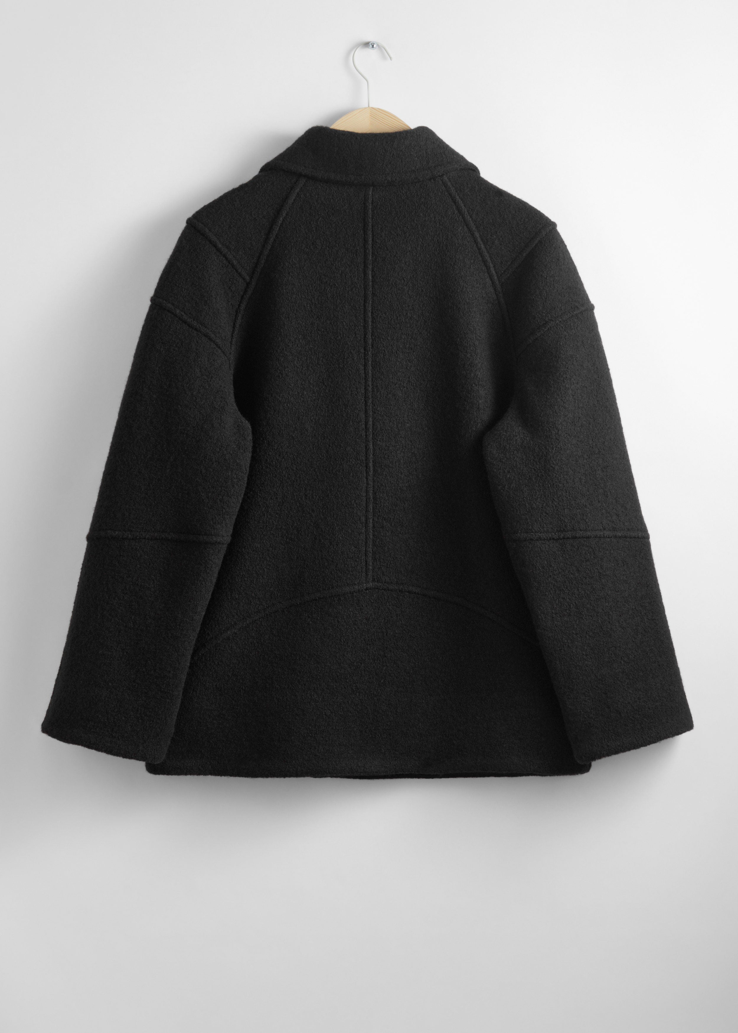 Veste St Jodie En Laine Style Motard - Noire