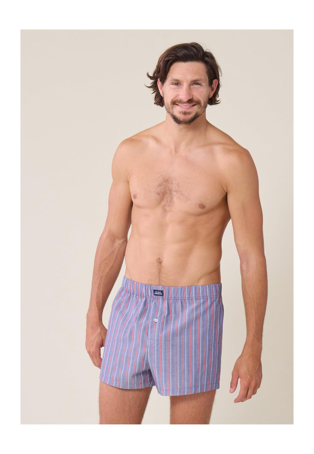 Jacques Tricolour Striped Cotton Boxer Shorts