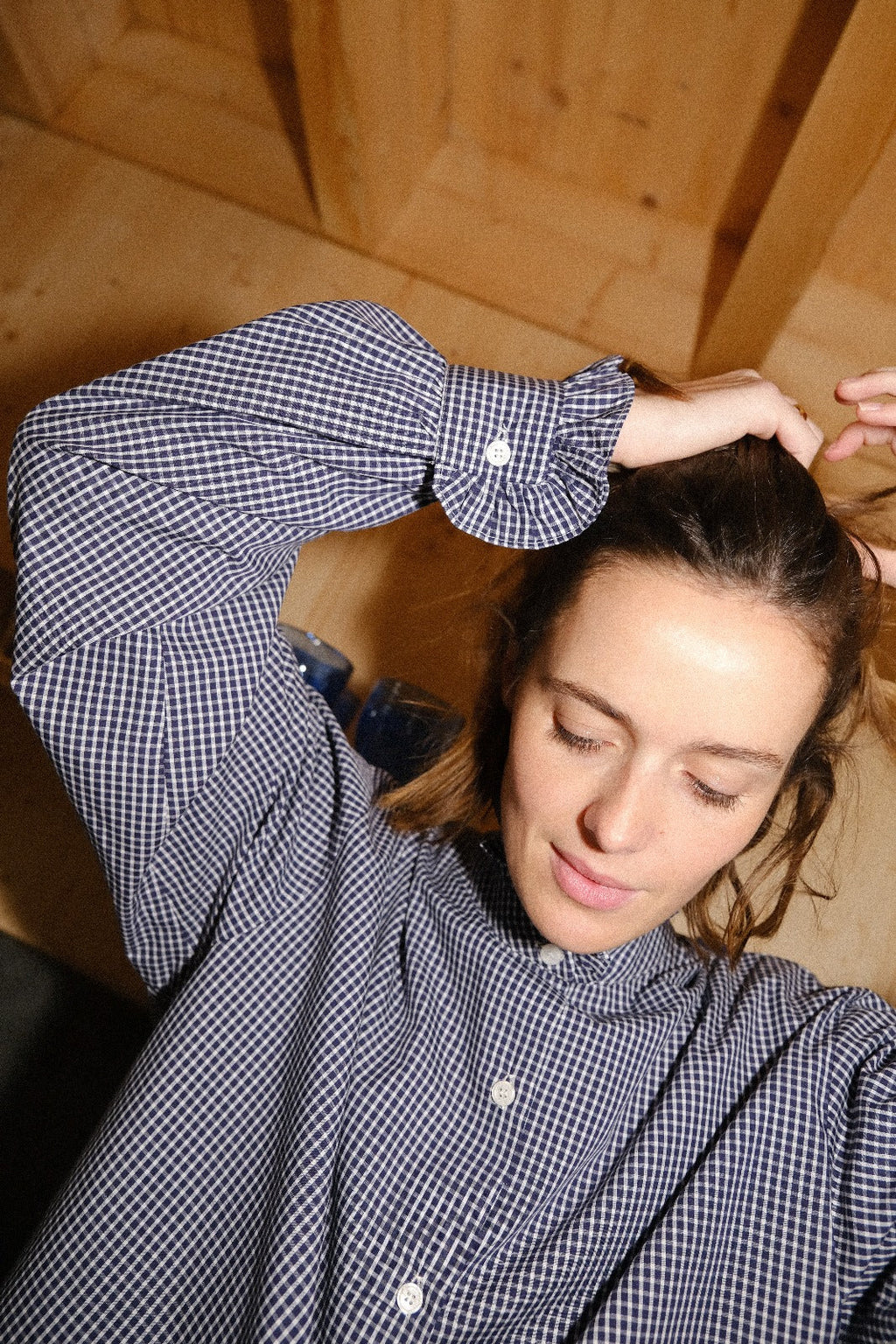 Garance Vichy Navy Blouse