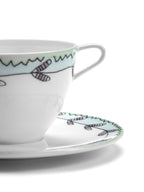 Midnight Flowers - Lot De 2 Tasses À Café Hautes + Soucoupes - Porcelaine Bone China - Blossom Milk