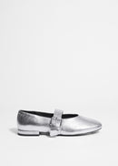 Shoes Alessa Cross Strap Ballerina - Silver - Women