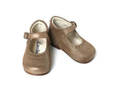 Chaussures Babies Charles Ix Alice À Boucle - Cuir Taupe Irisé - Fille