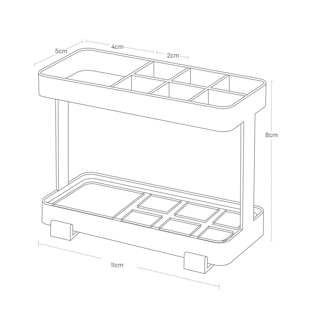 Soporte para cepillos de dientes - Tower - Negro