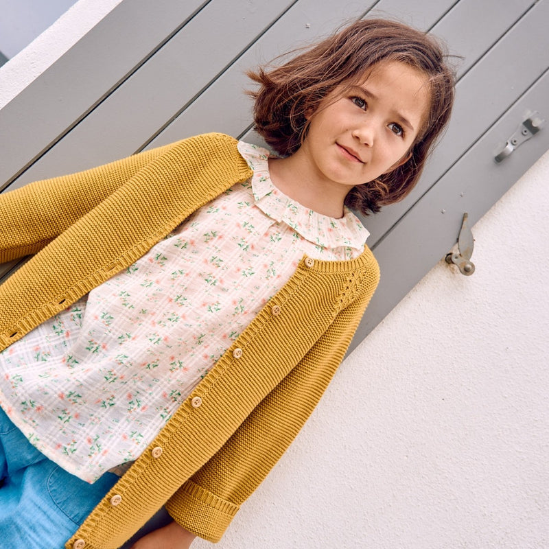 Blusa Charlotte de algodón con estampado floral - Niño