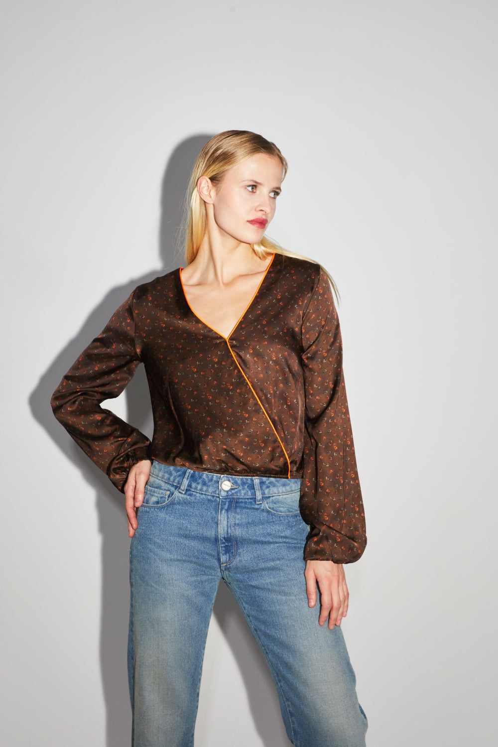 La Blouse Daisy Cache Coeur Réversible Halo Chocolat