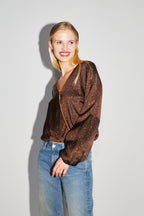 La Blouse Daisy Cache Coeur Réversible Halo Chocolat