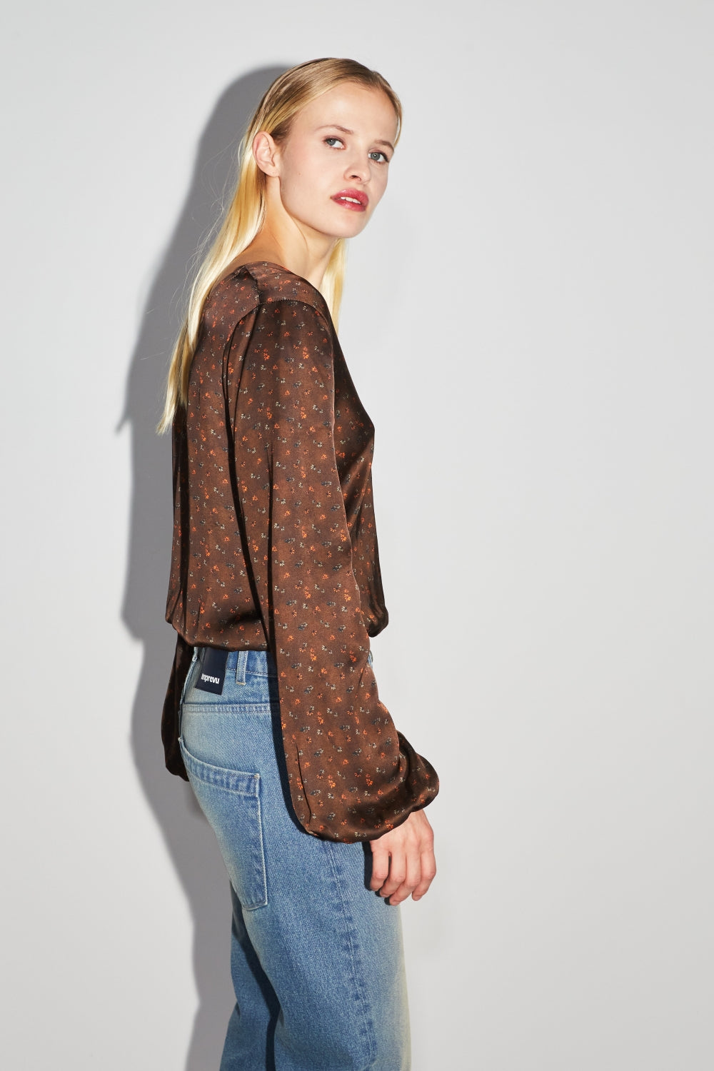 La Blouse Daisy Cache Coeur Réversible Halo Chocolat