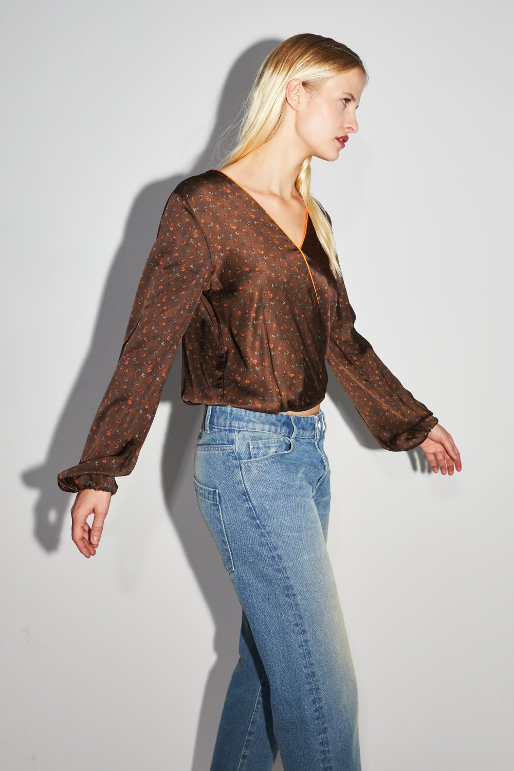 La Blouse Daisy Cache Coeur Réversible Halo Chocolat