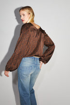La Blouse Daisy Cache Coeur Réversible Halo Chocolat