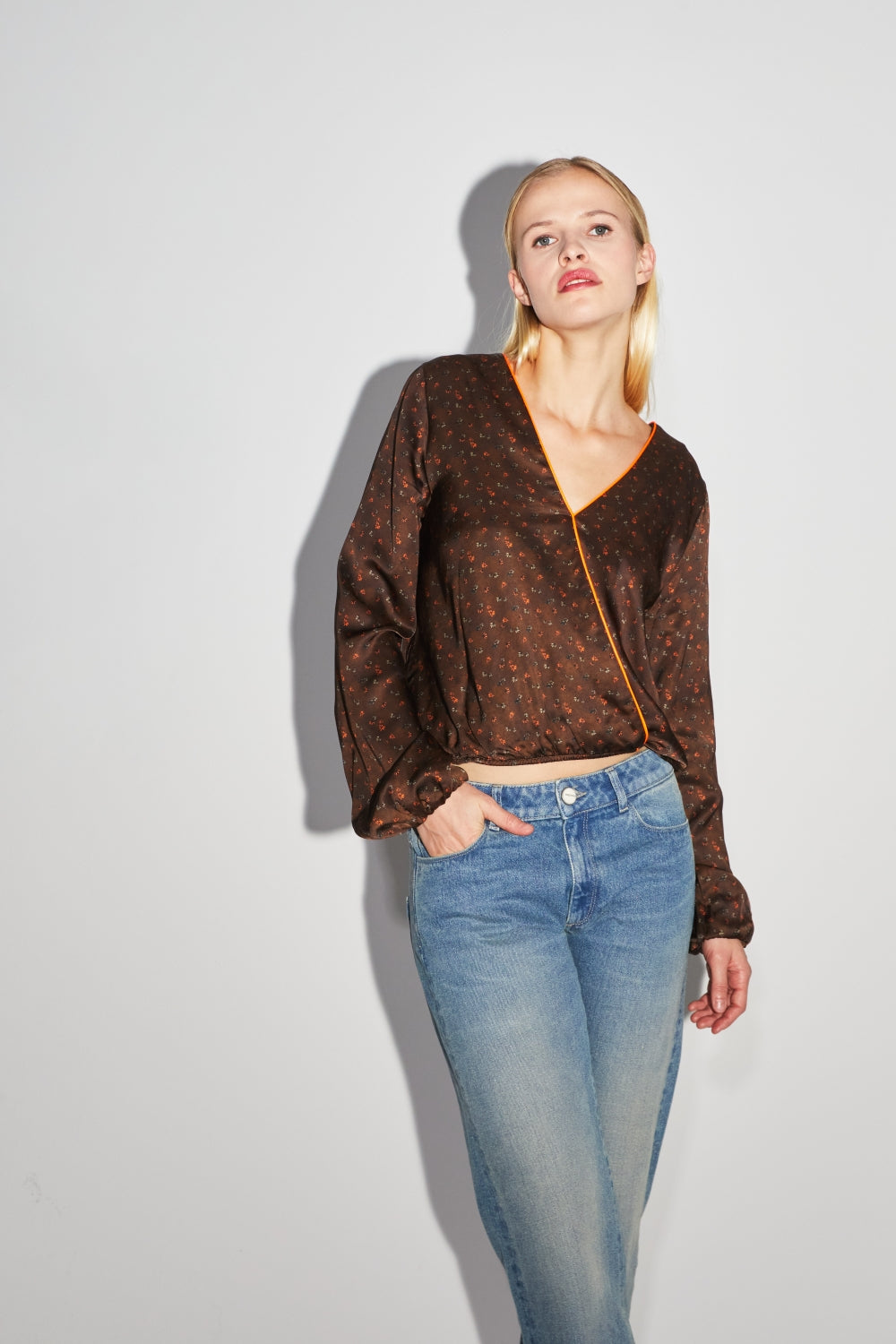 La Blouse Daisy Cache Coeur Réversible Halo Chocolat