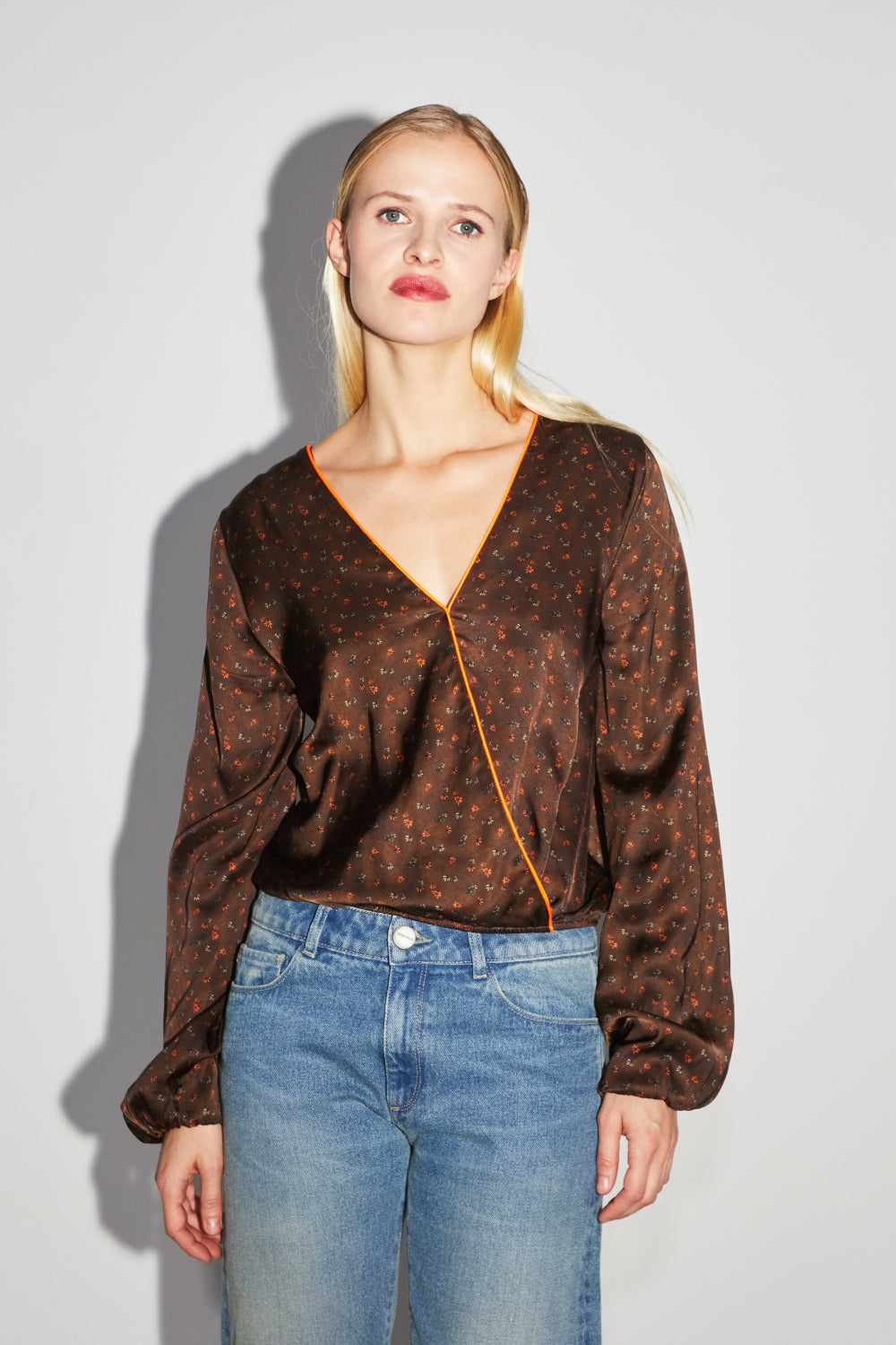 La Blouse Daisy Cache Coeur Réversible Halo Chocolat