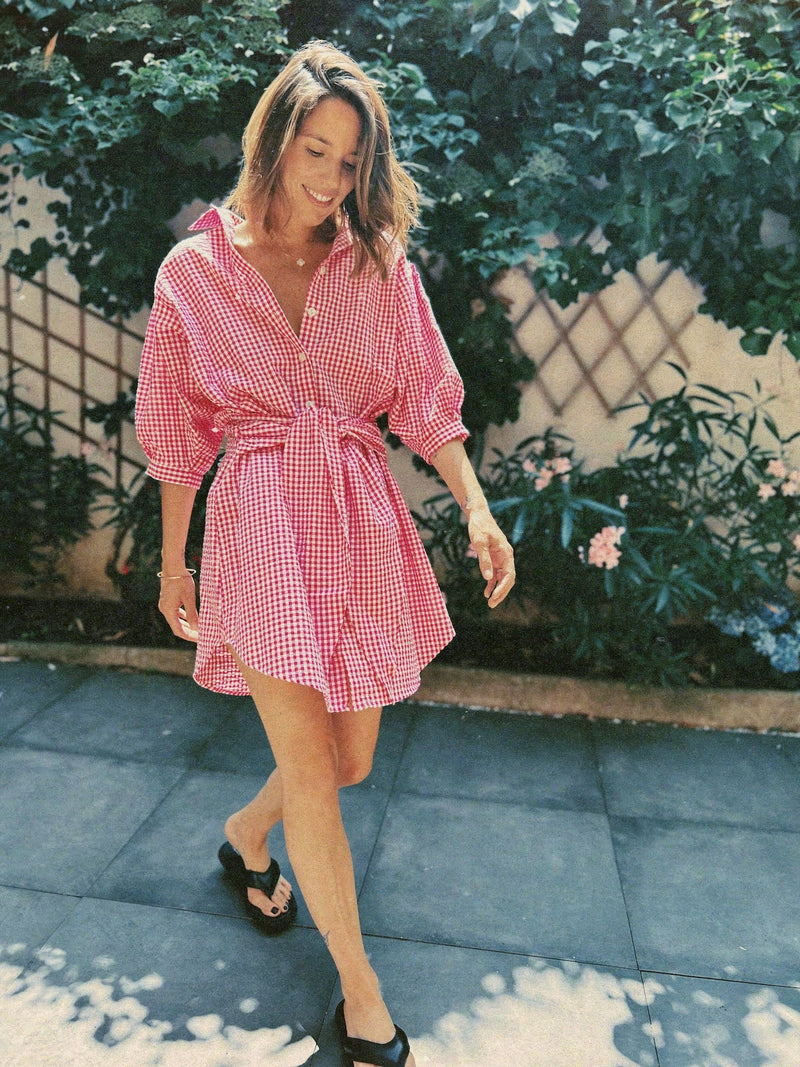 The Giulia Dress - Pink Gingham