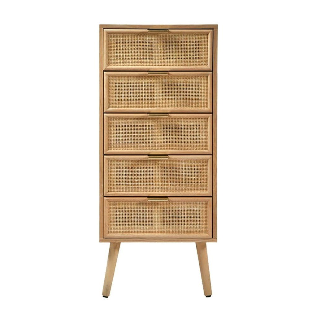 Miya - Chiffonnier 5 Tiroirs - Rotin Naturel
