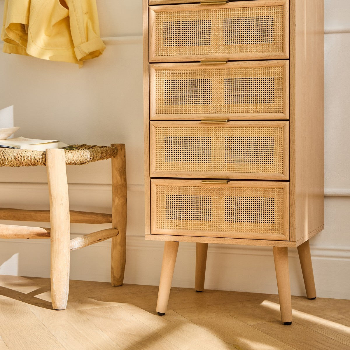 Miya - Chiffonnier 5 Tiroirs - Rotin Naturel