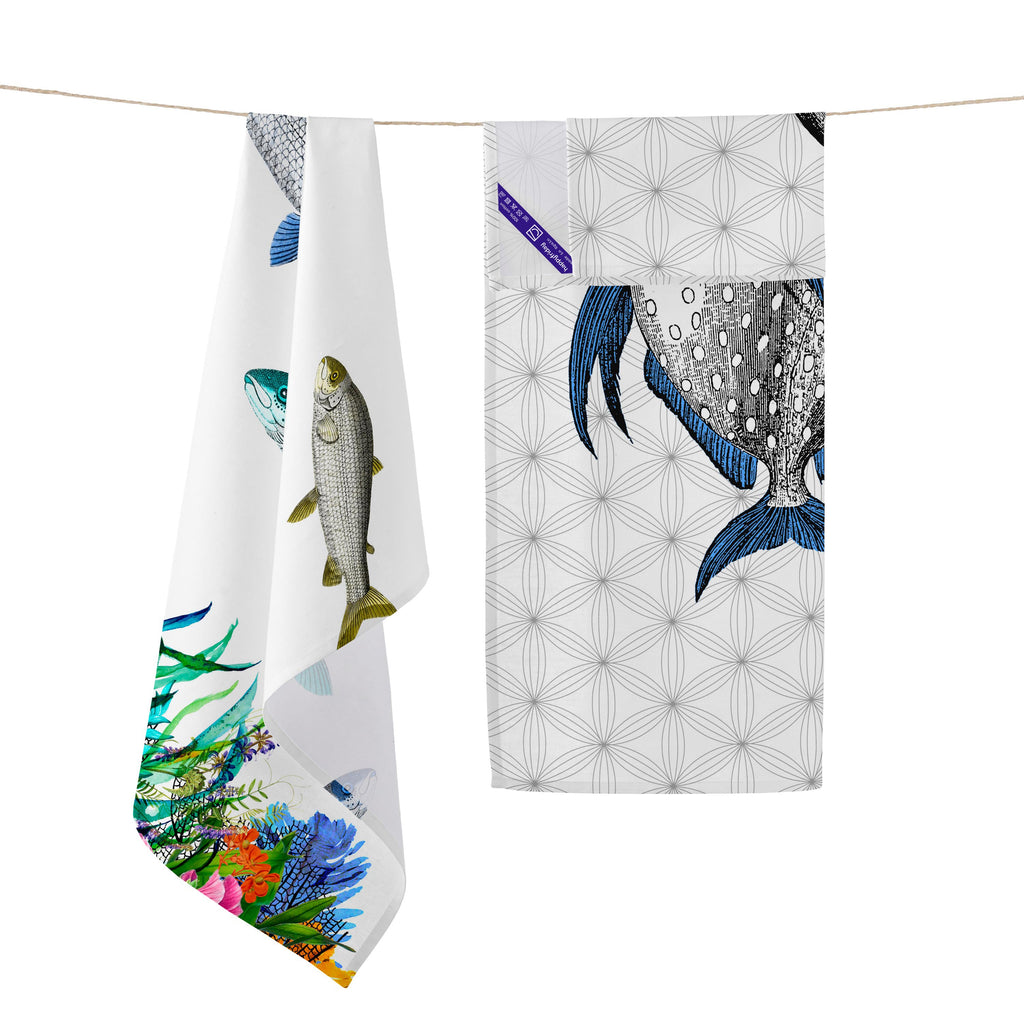 Strofinaccio (Set da 2) Fish - Multicolore
