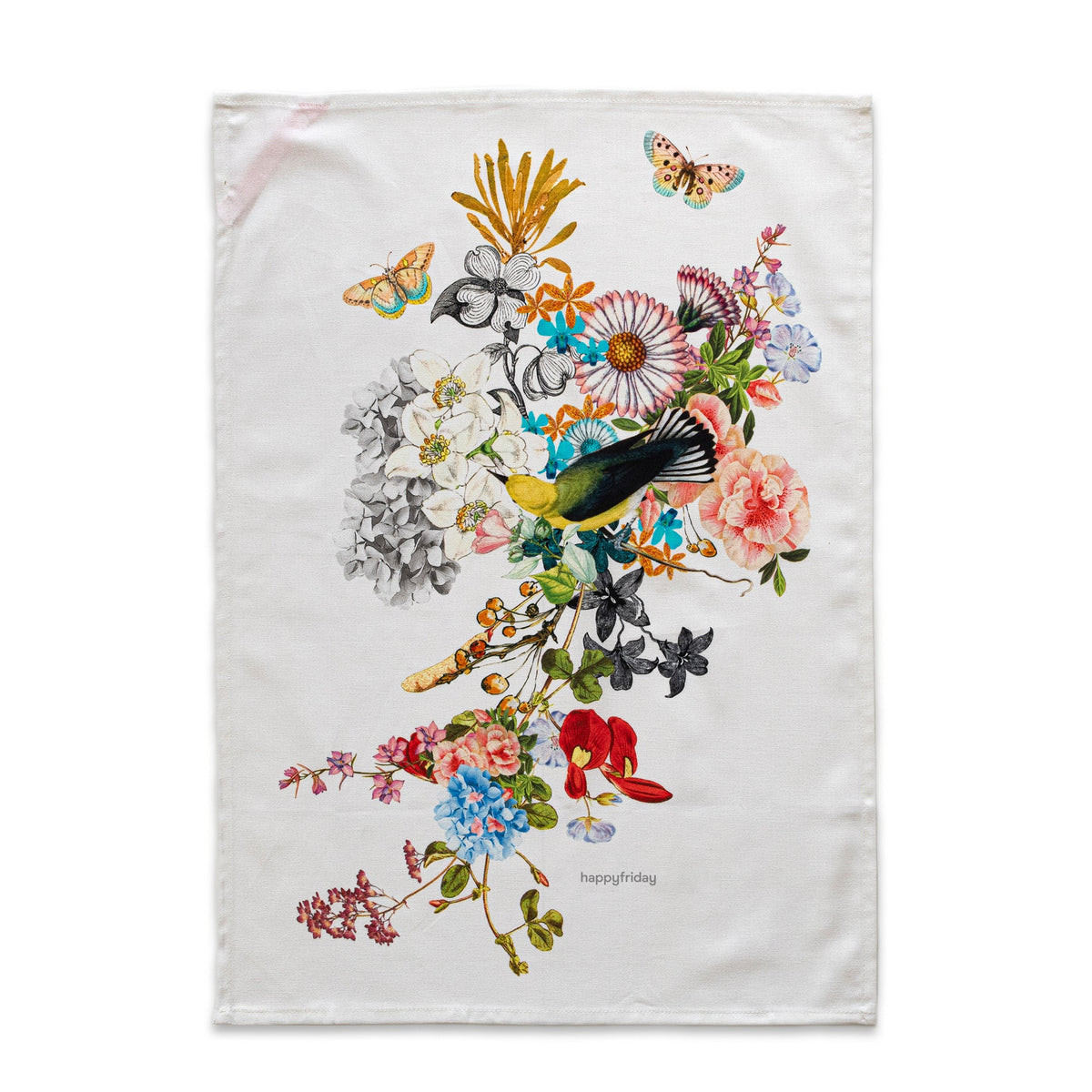 Floral Branch Tea Towel (Pack of 2) - Multicoloured