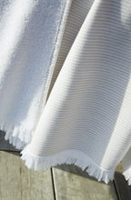 Naël - Fouta Avec Franges - Coton Tissé Teint + Éponge - Sable