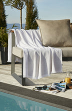 Naël - Fouta Avec Franges - Coton Tissé Teint + Éponge - Sable