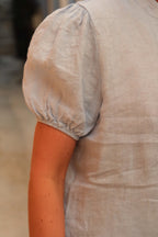 Blouse Célestine lin bleu ciel