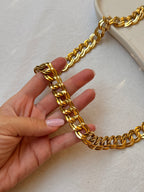 Collier Monet Vintage - Double Maille Dorée