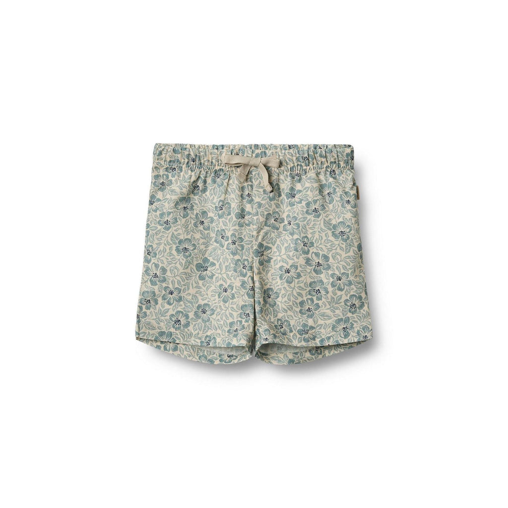 Shorts Max - Aqua Hawaii Flowers - Jungen
