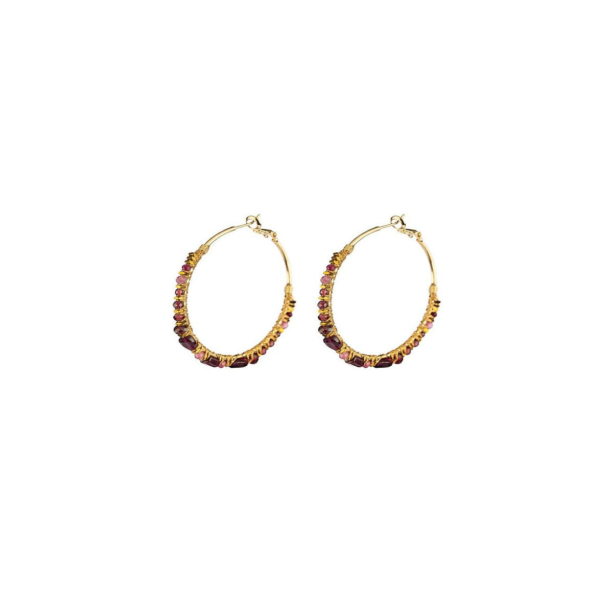 Pendientes Aros Iancura - Ciruela